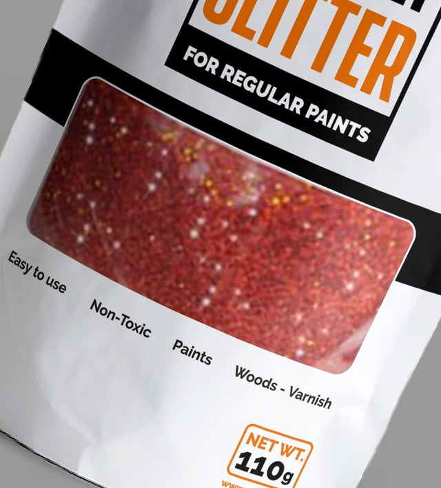 Red Paint Glitter